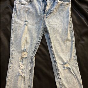 Distressed Light Blue Jeans